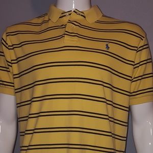 Ralph Lauren Men's Polo Shirt Yellow Black Pre Own